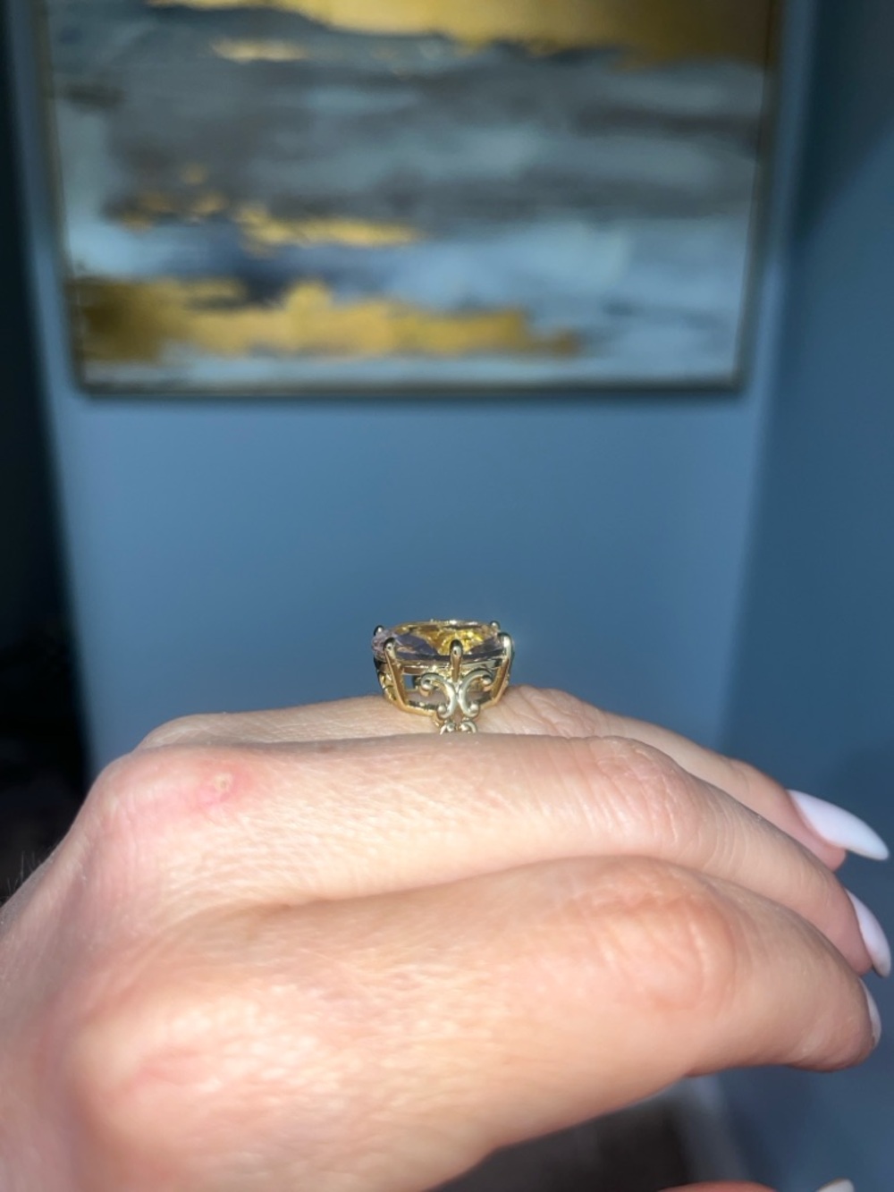 Blush pink cocktail ring - Picture 5 of 6